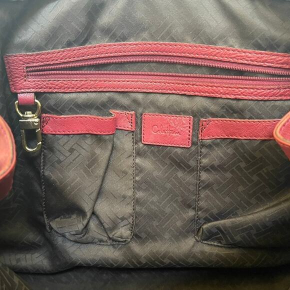Cole Haan satchel red two toned leather - Picture 6 of 12
